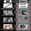 Comparison chart showing features of heavy duty self-locking nylon cable ties versus other products.