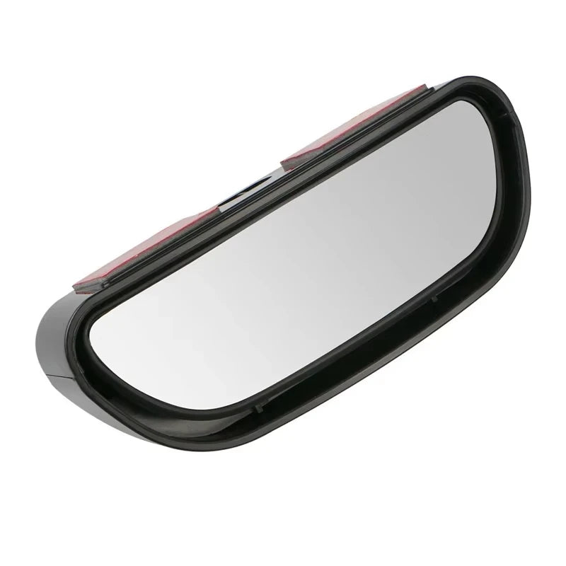 Miroir latéral convexe réglable large-angle noir pour véhicule.