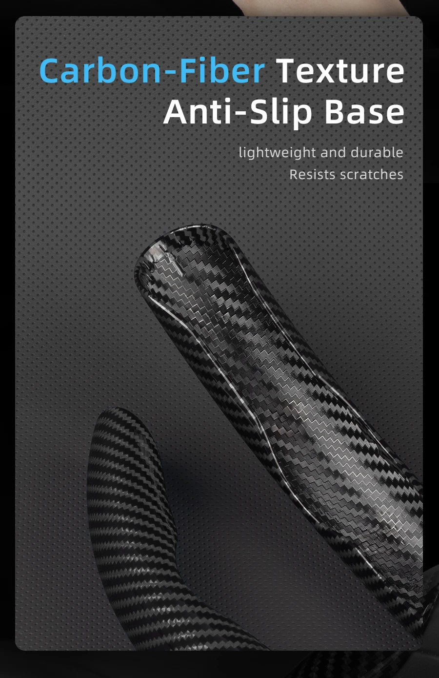 Close-up of a carbon-fiber texture anti-slip base material for steering wheel covers.