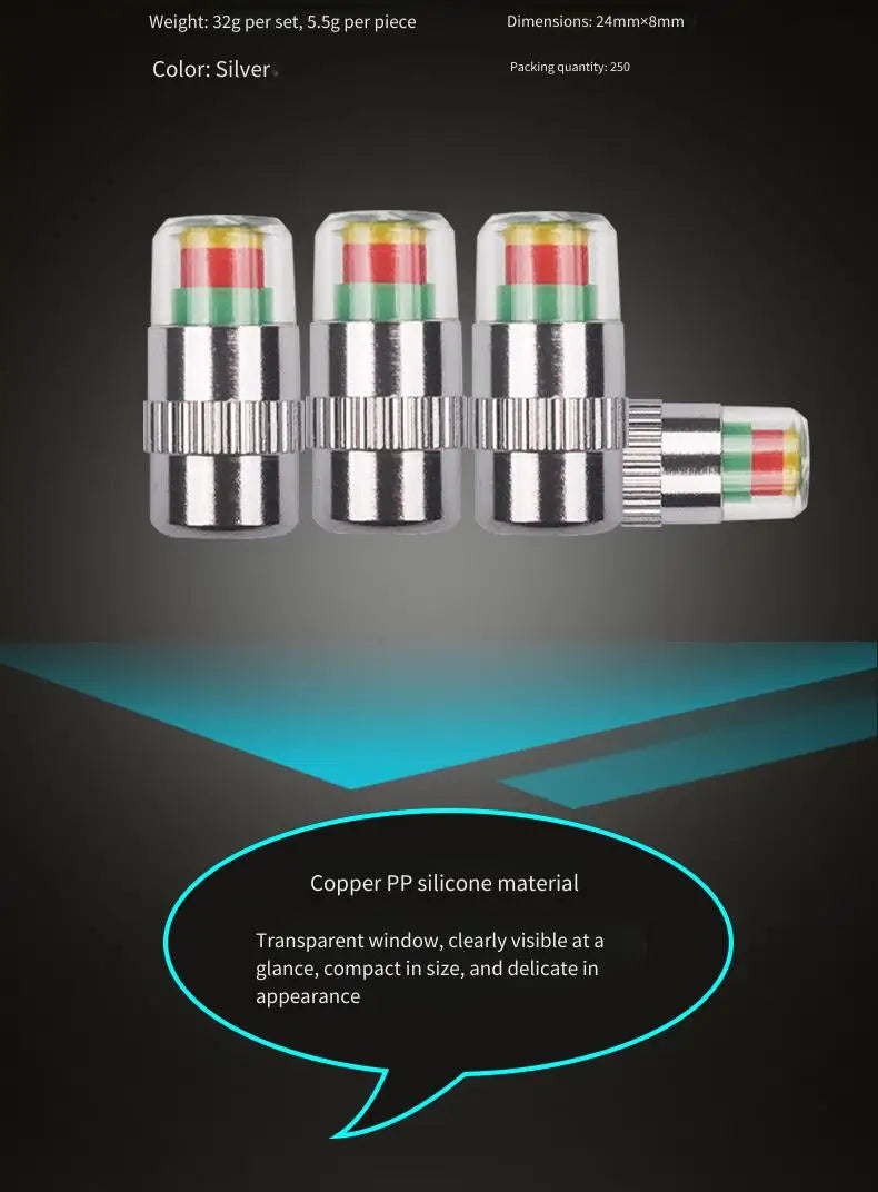 Bouchons de valve pour moniteur de pression de pneus de voiture, emballés à vendre