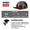 Size chart and measuring method for vintage open-face motorcycle helmets in various sizes.