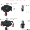 Diagram showing dimensions for a 3/8 and 1/4 oil filter removal tool.