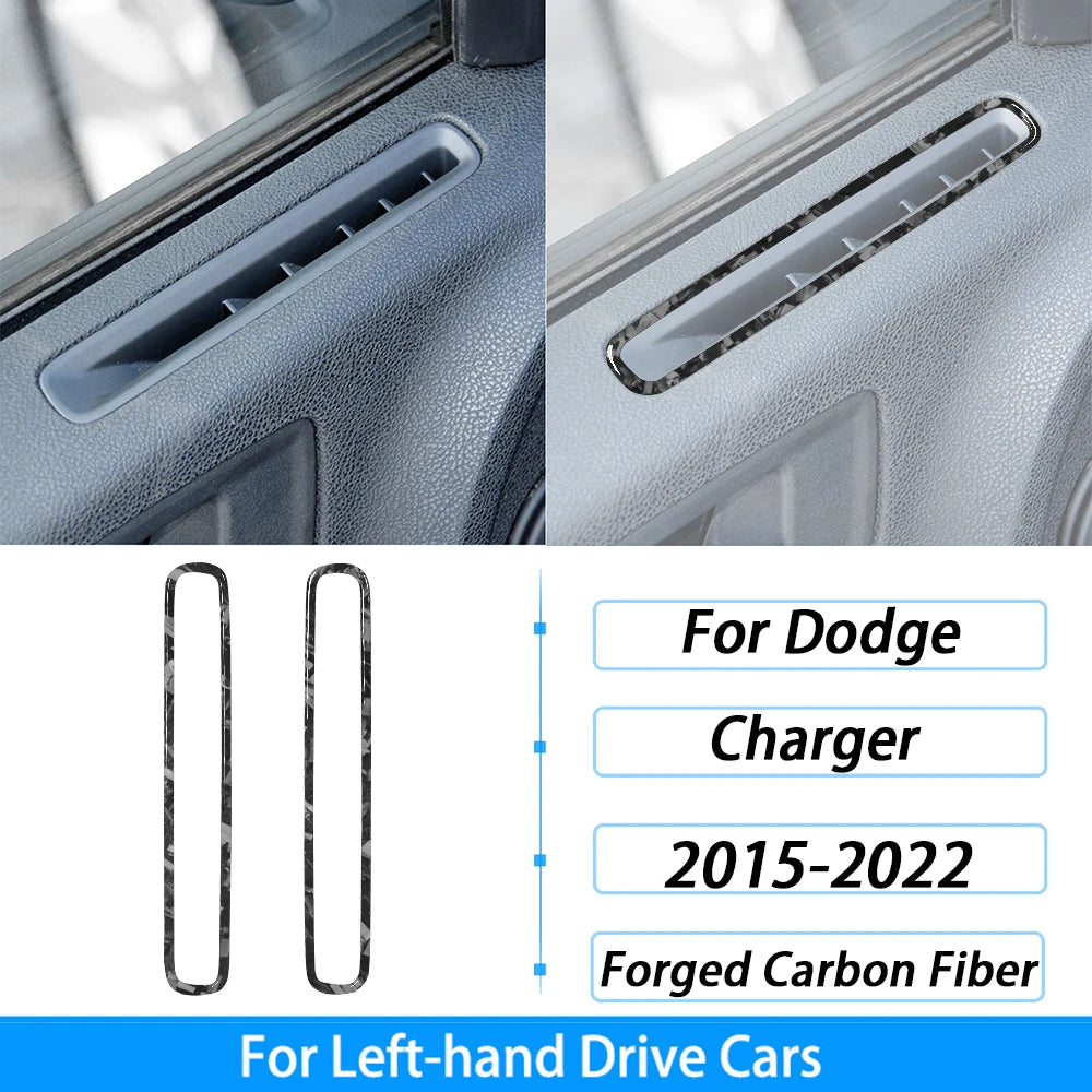 Pegatinas de moldura de fibra de carbono forjada para un Dodge Charger