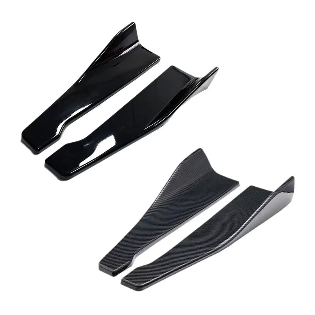 Black universal car bumper lip diffuser for sport styling