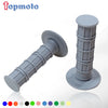 A set of durable gel rubber handlebar grips in various colors and finishes.