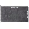 A rectangular dark gray microfiber car drying towel with dimensions 90cm/35.43in and 60cm/23.62in.