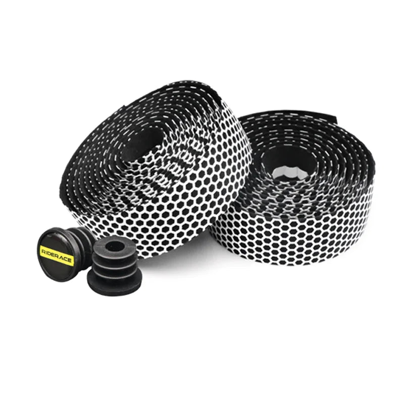 Black breathable silica gel handlebar tape rolls and a single roll.