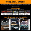 A display showing the wide application of a hood light strip on various vehicles including car, off-road, SUV, pickup, and va