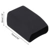 Black silicone seat belt buckle cover with dimensions 30mm by 72mm