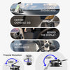 Diagram showing triaxial rotation angles for a MagSafe car wireless charger mount.