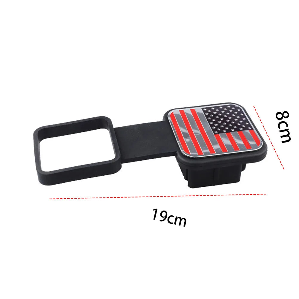 Schutzstopfen für Anhängerkupplung mit amerikanischem Flaggen-Design, 19 cm lang und 8 cm hoch