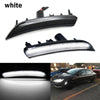 Luces laterales marcadoras LED ahumadas negras para un Chrysler 200 de 2015-2017.