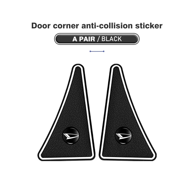 Paires de stickers anti-collision noirs pour les coins de porte de voiture