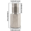 A silver metal sensor with a threaded top and a hexagonal body, measuring 2.24 inches in length.