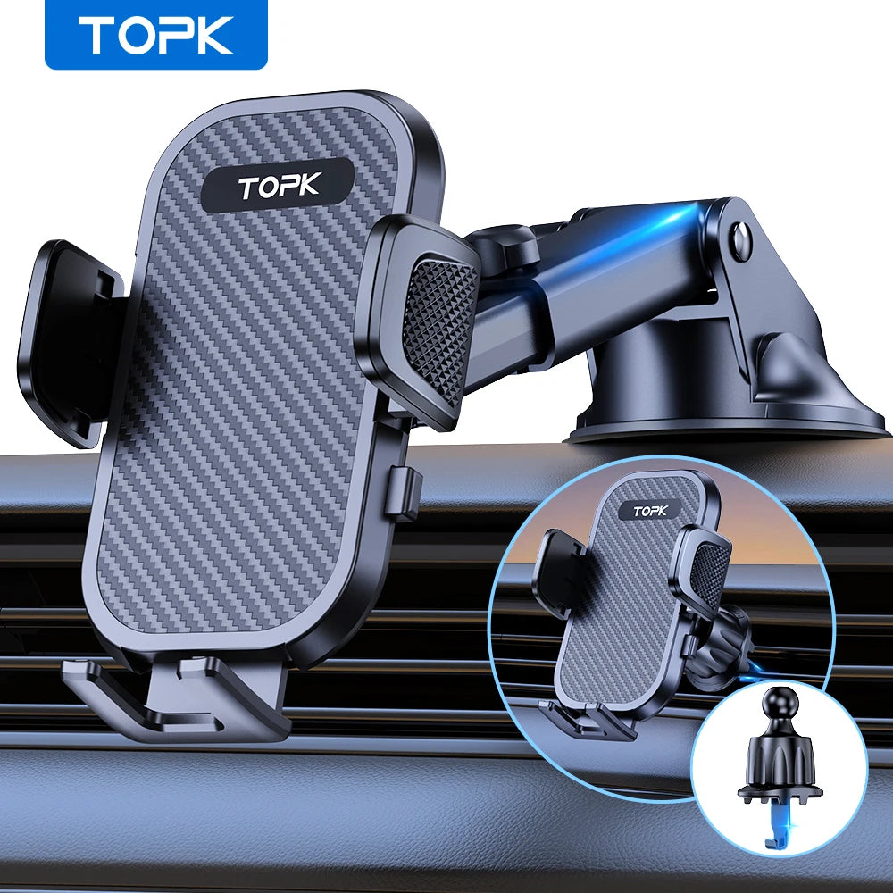 360° Rotating Car Phone Mount for Dashboard and Windshield