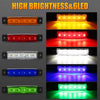Une collection de lumières-marqueurs LED multicolores en orange, rouge, blanc, bleu et vert.