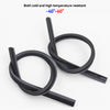 A black universal car windshield wiper blade insert made of natural rubber strip.