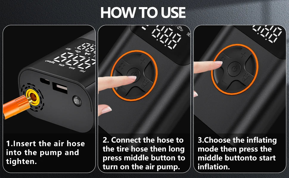 Portable Digital Tire Inflator Air Pump