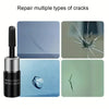 A kit for repairing multiple types of cracks, including those on windshields and windows.