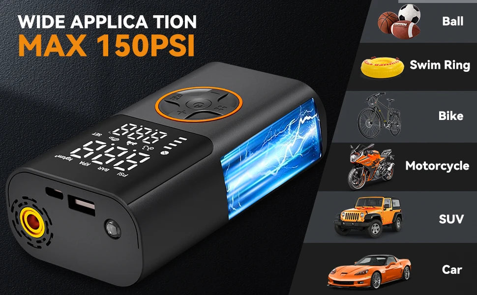 Portable Digital Tire Inflator Air Pump