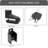 Anti-theft disc brake lock kit including a brake lock and keys
