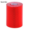 Roll of red high-visibility reflective tape measuring 5cm by 3 meters