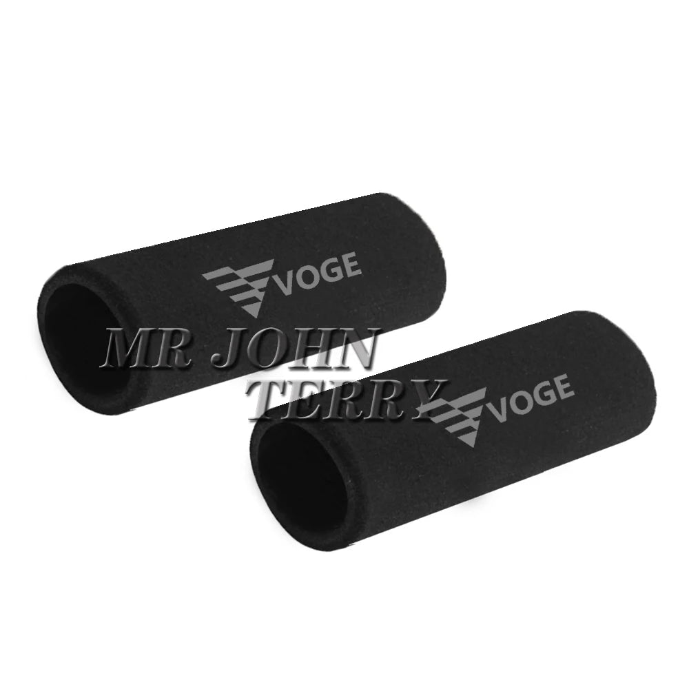 Black motorcycle handlebar grip cover for Voge Valico featuring the MR JOHN Terry logo.