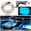 Flexible blue LED wiring strip used for car interior ambient lighting displays.