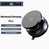 Black mechanical damping phone holder with a smooth top and adjustment dial.