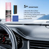 Eine Flasche All-in-One-Auto-Detail-Polierreiniger neben einem Auto-Innenraum, die 5 Vorteile hervorhebt.