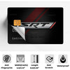 Black card sticker film featuring the SRT logo and text on a textured background