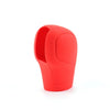 Tapa de palanca de cambios de silicona roja para interior de coche.