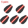Five pairs of carbon fiber car rain visors designed for a rearview mirror.
