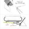 Diagrams showing the installation and features of an HD Anti-Glare Car Sun Visor including a retractable fixing buckle and ad