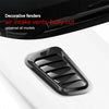 Black carbon fiber air intake vent trim for universal car models.