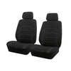 Schwarzes universelles Auto-Sitzbezug-Set mit Kopfstützen und Sitzpolstern