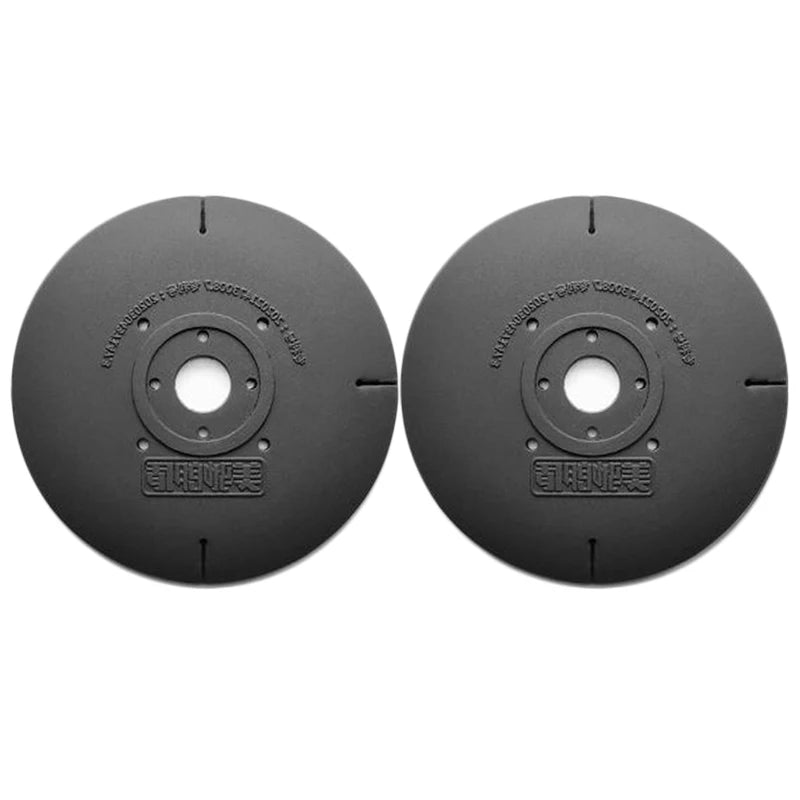 Two round, black windshield debris protector sleeves.