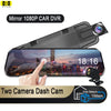 Caméra de surveillance voiture 1080P avec écran tactile, montée sur le pare-brise.