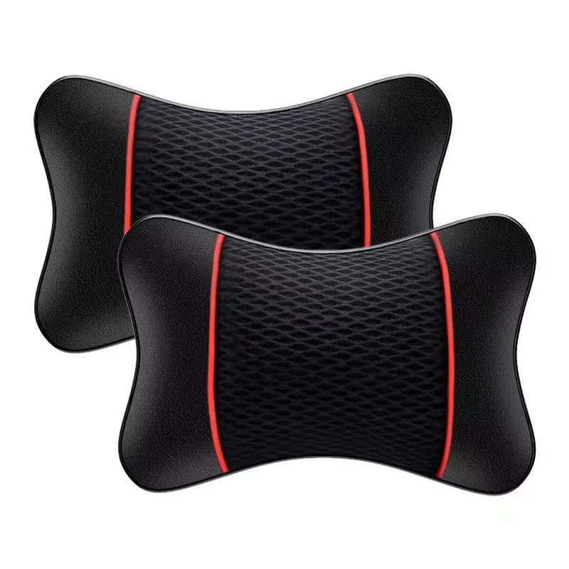 Black universal car headrest pillow designed for neck comfort.