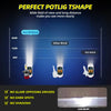 Diagram showing the perfect potlig shape of LED bulbs with varying light distances and beam patterns.