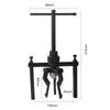 A black three-claw bearing puller tool with a 90mm shaft and 105mm total length.