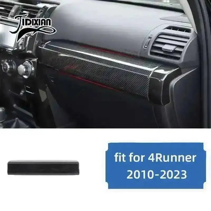 Carbon fiber grain trim piece for Toyota 4Runner interior and exterior decoration.