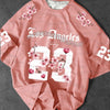 Camiseta de fútbol rosa claro para hombre con estampado floral, número 23 y flores de cerezo.