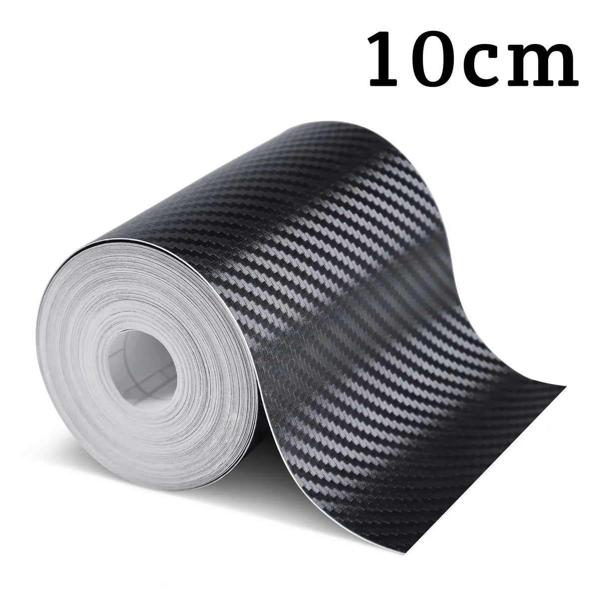 Film de protection tissé en fibre de carbone noire, 10 cm de large.