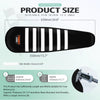 Black ribbed gripper seat cover for a 630mm e-bike, suitable for superior grip and durability.