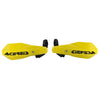 Kits de protection de guidon pour moto Acerbi et Ciefda jaunes.