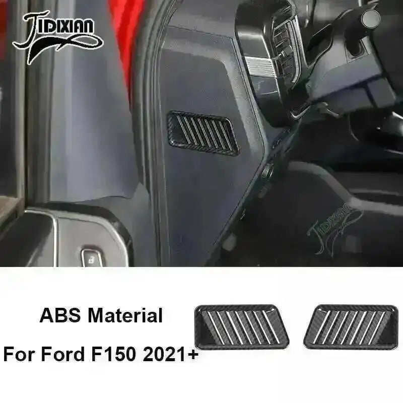 ABS material interior trim kit for Ford F150 2021+ showing a black textured panel.