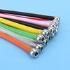 A collection of stainless steel foam cannon filters in various colors, including black, pink, yellow, green, and orange.