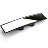 Black clip-on wide angle rear view mirror for SUVs and trucks