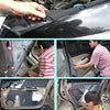 Close-up shots showing the installation of universal vehicle fastener clips and rivets into a car body panel.